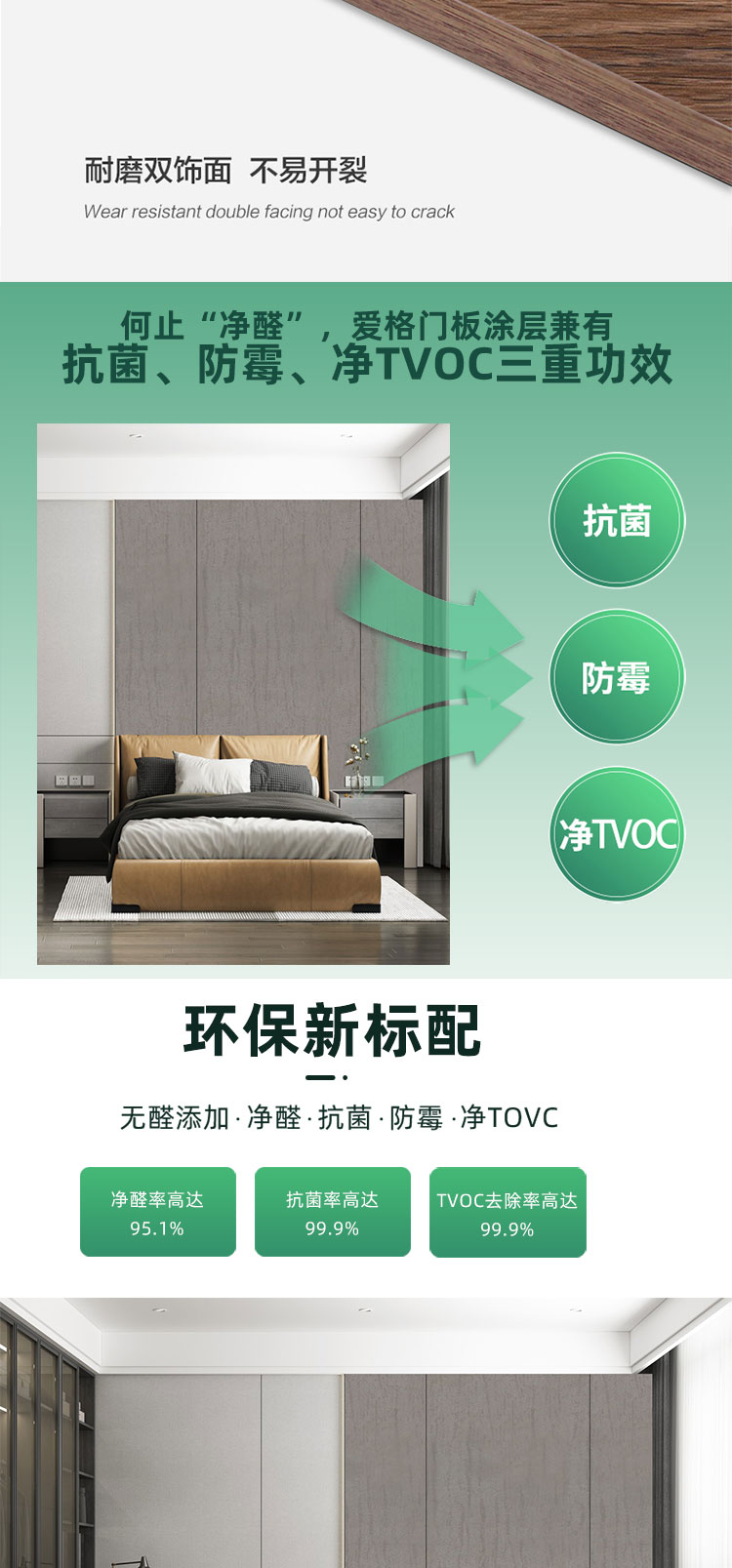 柏宝曼轻奢极简定制影木系列护墙板柜体板双饰面板Y-70025