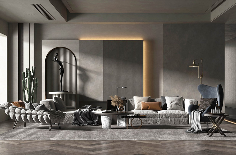 意式背景墙轻奢极简仿岩石板墙板护墙板饰面板装饰板定制